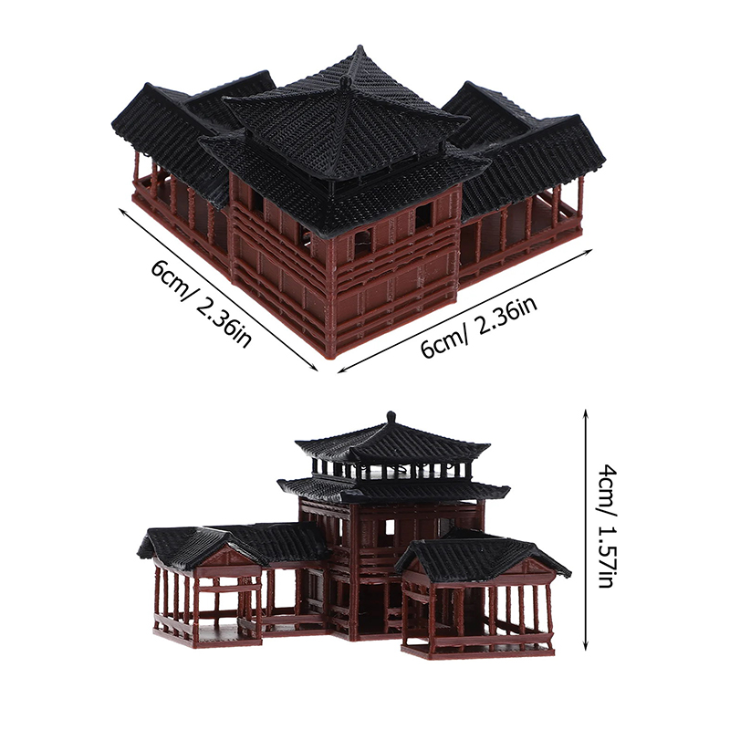 Japanese Garden Bonsai - Miniaturowe modele starożytnych budynków, japońskie pawilony,