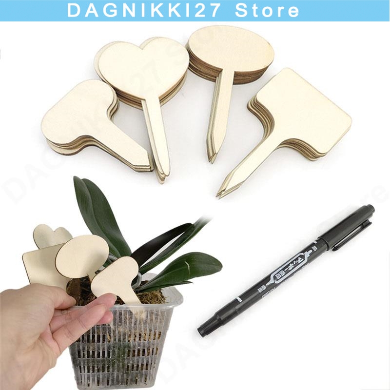 Bonsai Garden Tools - 10x Drewniane etykiety na rośliny typu