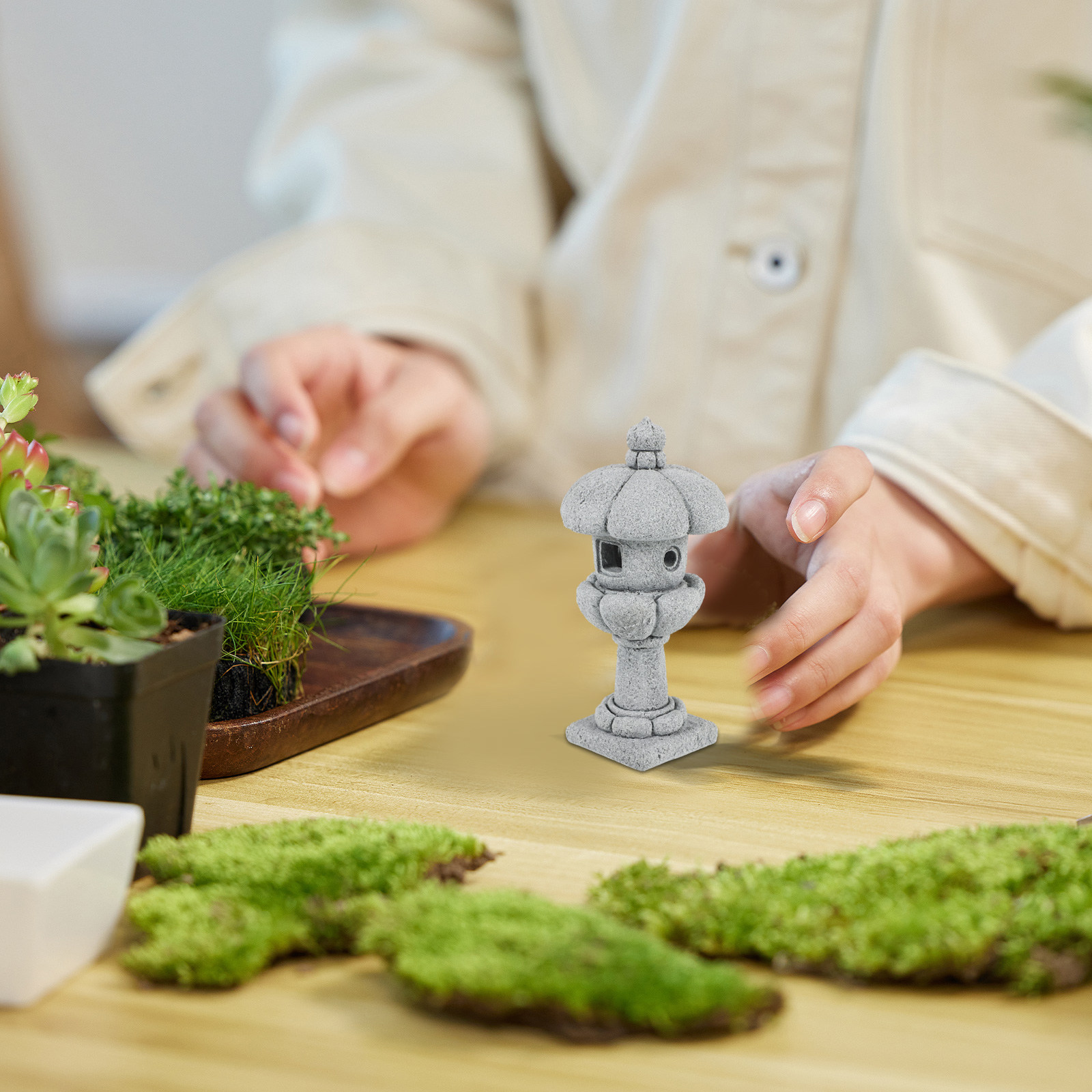 Miniaturowa kamienna latarnia- – Japanese Garden Bonsai recenzja i cena